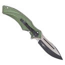 Snake Eye Xtreme 8" Green Handler EDC Drop Point Folding Knife