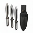 Backorder - Snake Eye 9" Broadhead Blk/Silver Throwing Knife Set
