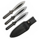 Backorder - Snake Eye 9" Broadhead Blk/Silver Throwing Knife Set