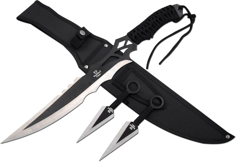 Snake Eye 18" Silver/Black Tactical Fantasy Ninja Sword