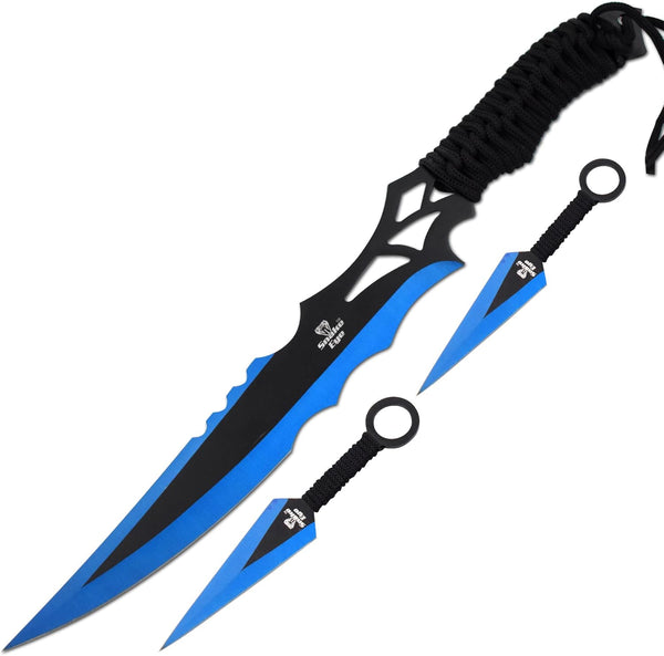 Snake Eye 18" Blue/Black Tactical Fantasy Ninja Sword