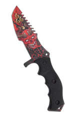 Snake Eye Tactical 8.5″ Red Skull Huntsman Fixed Blade Knife