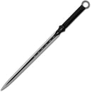 Tactical Master 27" Silver/Blk Ninja Machete Sword with 2 Throwing Knives