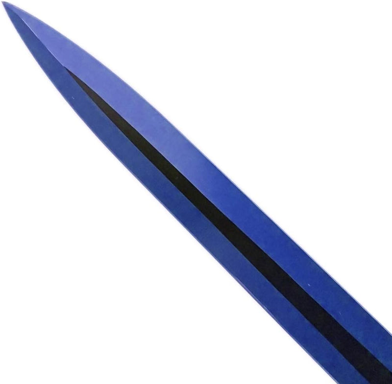 Tactical Master 27" Blue/Blk Ninja Machete Sword with 2 Throwing Knives