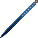 Tactical Master 27" Blue/Blk Ninja Machete Sword with 2 Throwing Knives