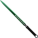 Tactical Master 27" Green/Blk Ninja Machete Sword with 2 Throwing Knives