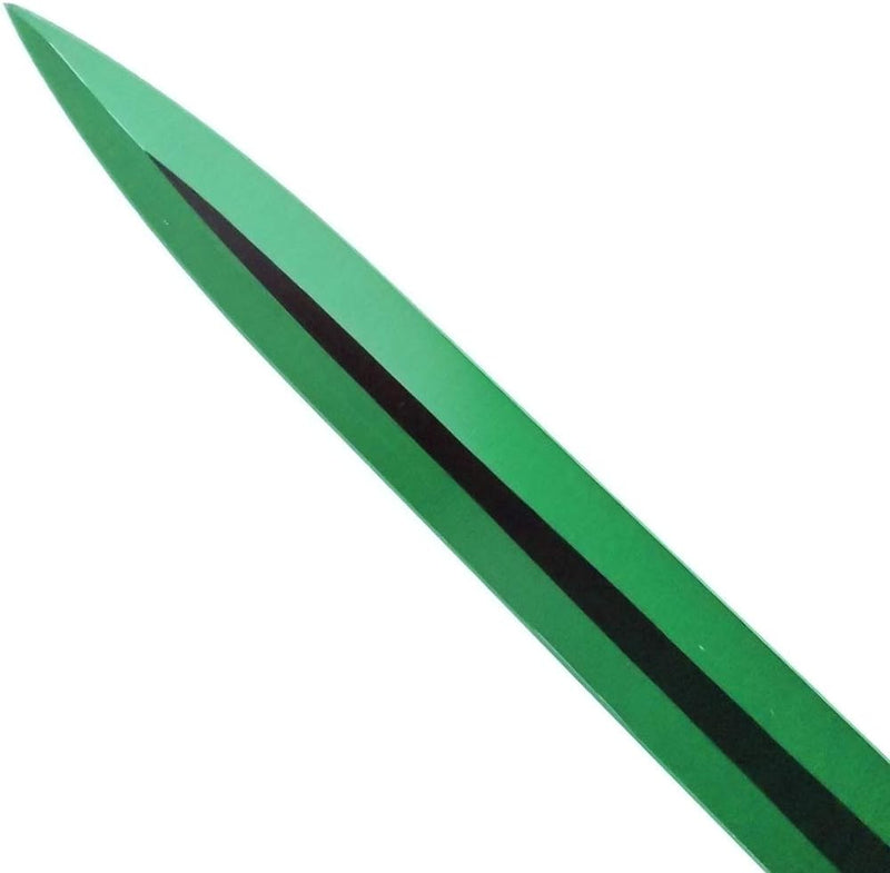 Tactical Master 27" Green/Blk Ninja Machete Sword with 2 Throwing Knives