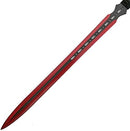 Tactical Master 27" Red/Blk Ninja Machete Sword with 2 Throwing Knives