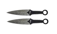 Tactical Master 27" Silver/Blk Tanto Machete Sword with 2 Throwing Knives