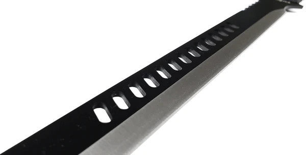 Tactical Master 27" Silver/Blk Tanto Machete Sword with 2 Throwing Knives