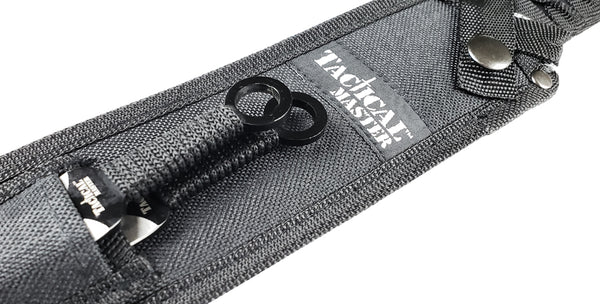 Tactical Master 27" Silver/Blk Tanto Machete Sword with 2 Throwing Knives