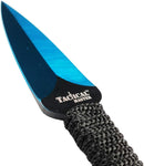 Tactical Master 27" Blue/Blk Tanto Machete Sword with 2 Throwing Knives
