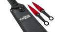 Tactical Master 27" Red/Blk Tanto Machete Sword with 2 Throwing Knives