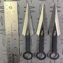 Tactical Master 26" Black Machete Ninja Sword & 3 Throwing Knife Set