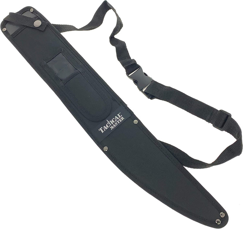 Tactical Master 28" Black & Silver Machete & Throwing Knife Set