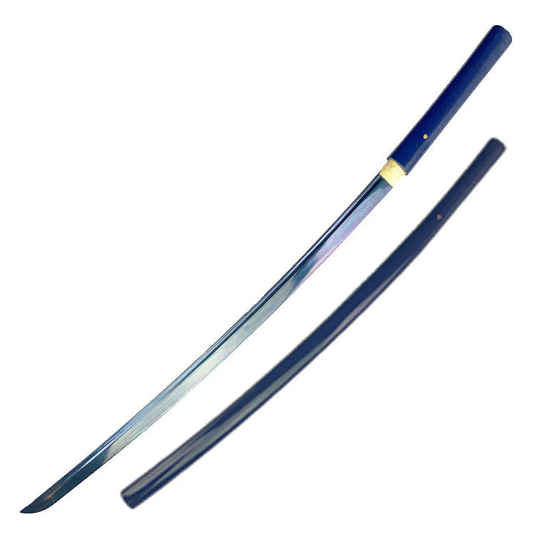 41″ Musha Hand Forged Blue Damascus Shirasaya