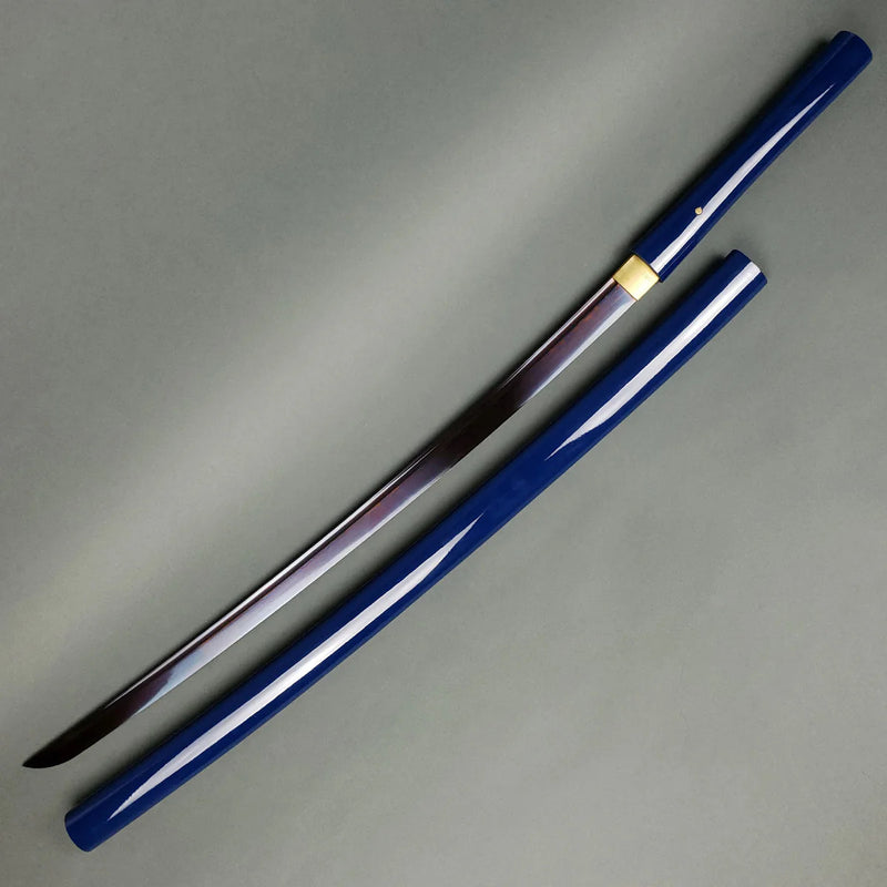 41″ Musha Hand Forged Blue Damascus Shirasaya