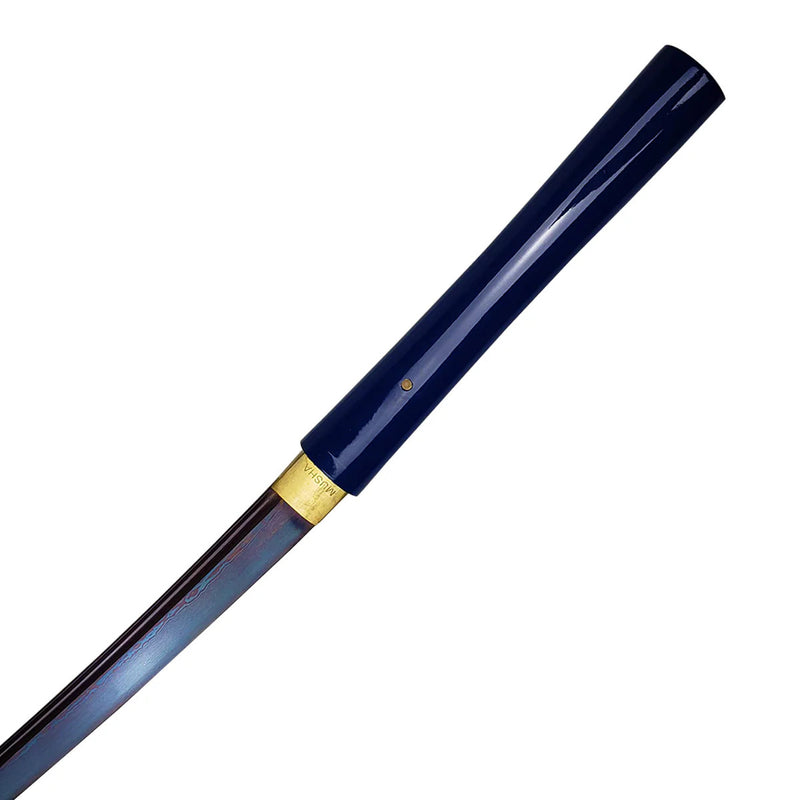 41″ Musha Hand Forged Blue Damascus Shirasaya