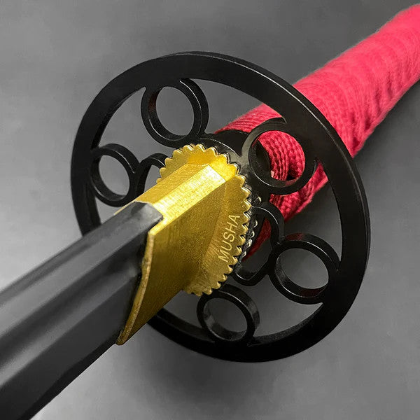 41″ Musha Hand Forged Red ‘Enso’ Circles Samurai Sword