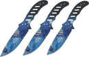 Snake Eye Full Tang Blue Dragon Throwing Knife Set 7"