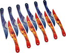 Snake Eye Tactical 8.5" Golden Phoenix and Blue Dragon Throwing Knife 12 Set