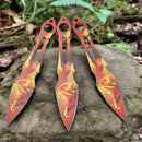 Snake Eye Phoenix Spearpoint Throwing Knife Set 7"