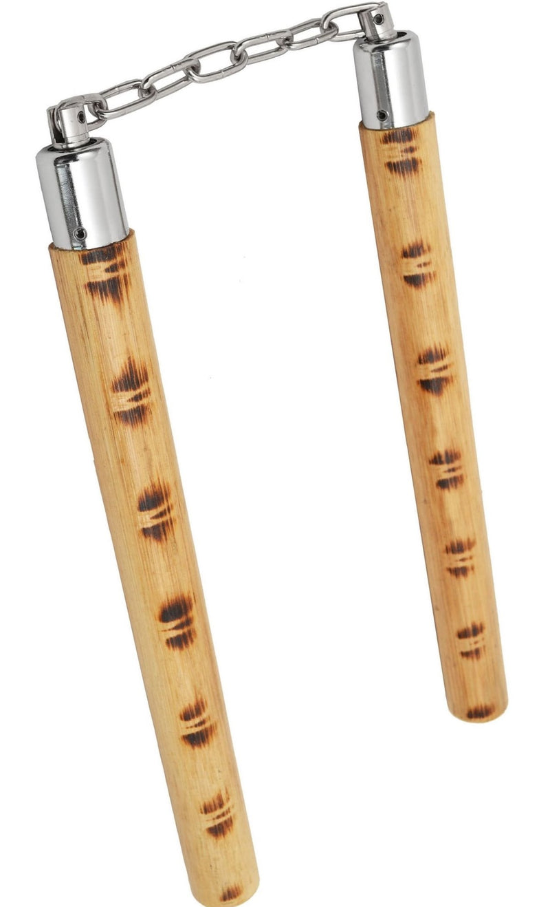 Nunchaku 12" Rattan with Burn Marks