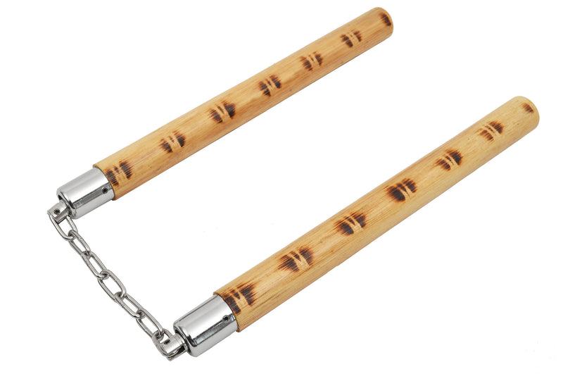 Nunchaku 12" Rattan with Burn Marks