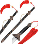 39.5" Tai Chi Sword with Carved Black Scabbard