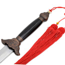 39.5" Tai Chi Sword with Carved Black Scabbard