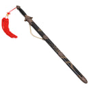 39.5" Tai Chi Sword with Carved Black Scabbard