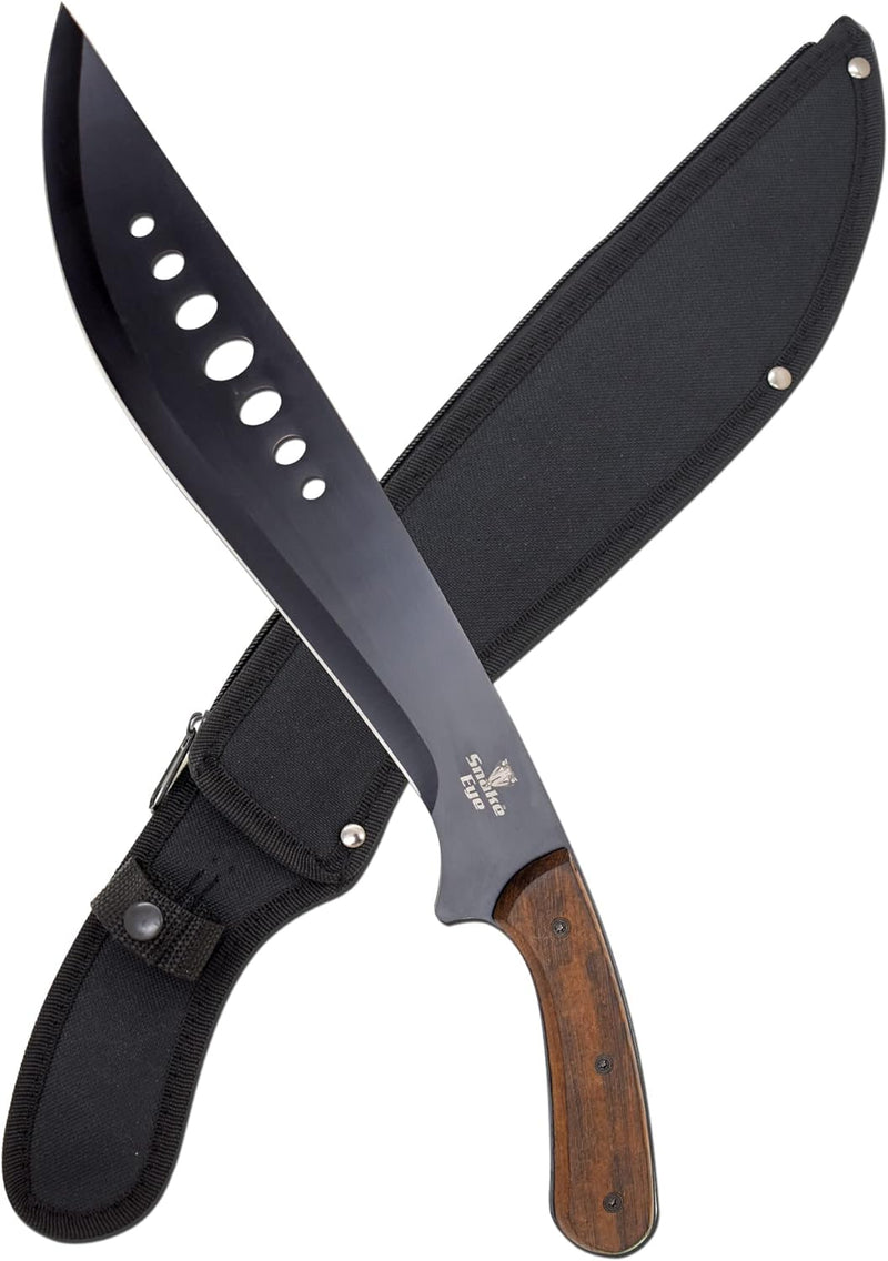 Snake Eye Tactical Curved Machete with Wooden Handle 18″