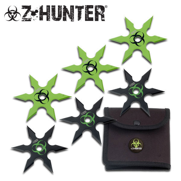Z Hunter 6 Point Throwing Star Set 4"
