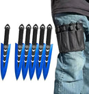 Target Master 6 Set Falcon Electric Blue Arrow Head Throwing Knife Set 6"