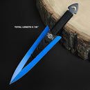 Target Master 6 Set Falcon Electric Blue Arrow Head Throwing Knife Set 6"