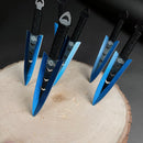 Target Master 6 Set Falcon Electric Blue Arrow Head Throwing Knife Set 6"