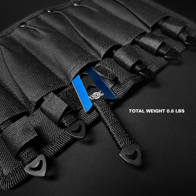 Target Master 6 Set Falcon Electric Blue Arrow Head Throwing Knife Set 6"