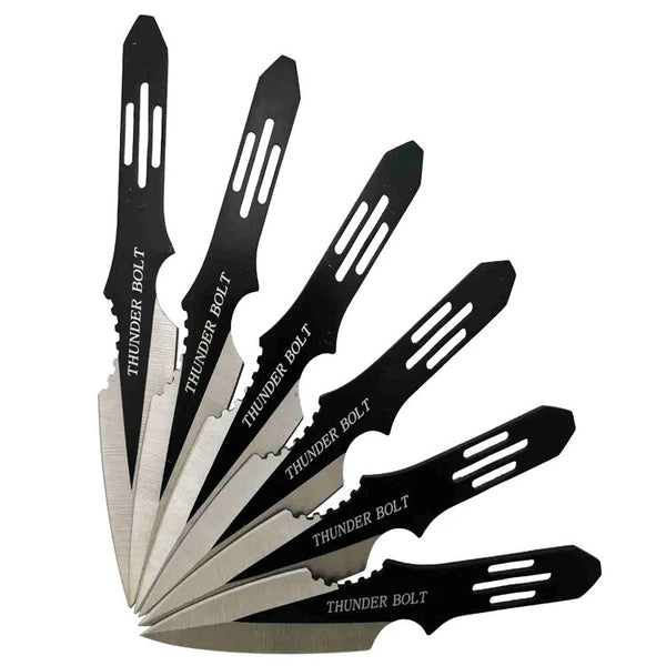 Target Master 6 Set Thunder Bolt Throwing Knife Set 5 1/2"