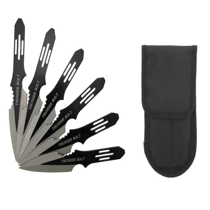 Target Master 6 Set Thunder Bolt Throwing Knife Set 5 1/2"