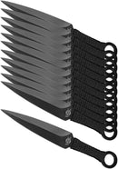Target Master 12 Set Kunai Black Throwing Knife Set 8.5"