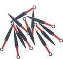 Target Master 12 Set Kunai Black/Red Throwing Knife Set 8.5"