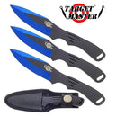 Target Master 3 Set Blue Jack Ripper Style Throwing Knife Set 8"