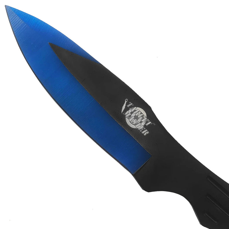 Target Master 3 Set Blue Jack Ripper Style Throwing Knife Set 8"