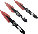 Target Master 3 Set Black/Red Thunderbolt Throwing Knife Set 5.5"