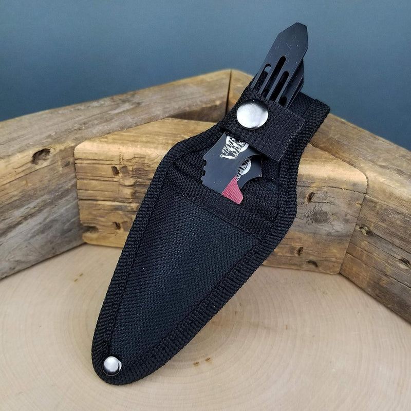 Target Master 3 Set Black/Red Thunderbolt Throwing Knife Set 5.5"