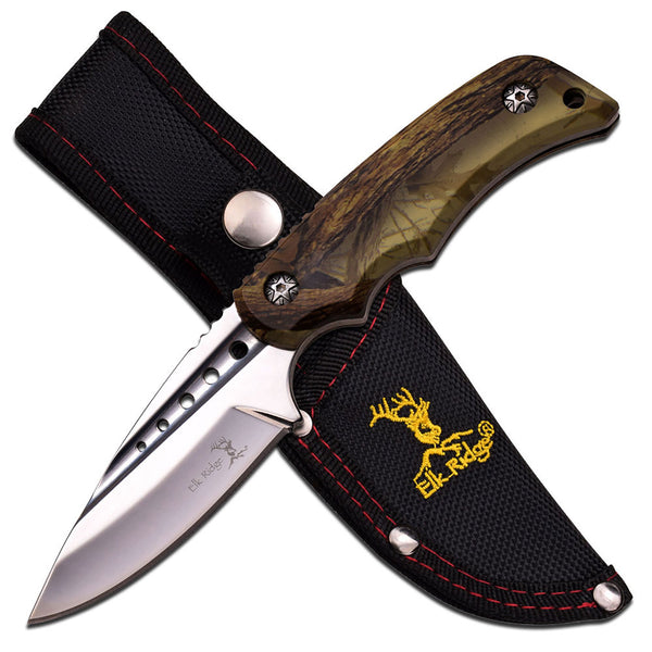 Elk Ridge 7" Camo Fixed Blade Knife