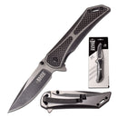 Elite Tactical 8″ Drop Point Stonewash/Satin Manual Folding Knife