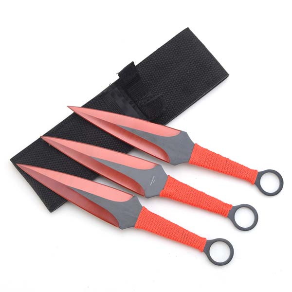 Backorder - Snake Eye Black/Red Kunai Throwing Knife Set 9″