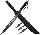 Snake Eye 27" Black Ninja Machete Sword