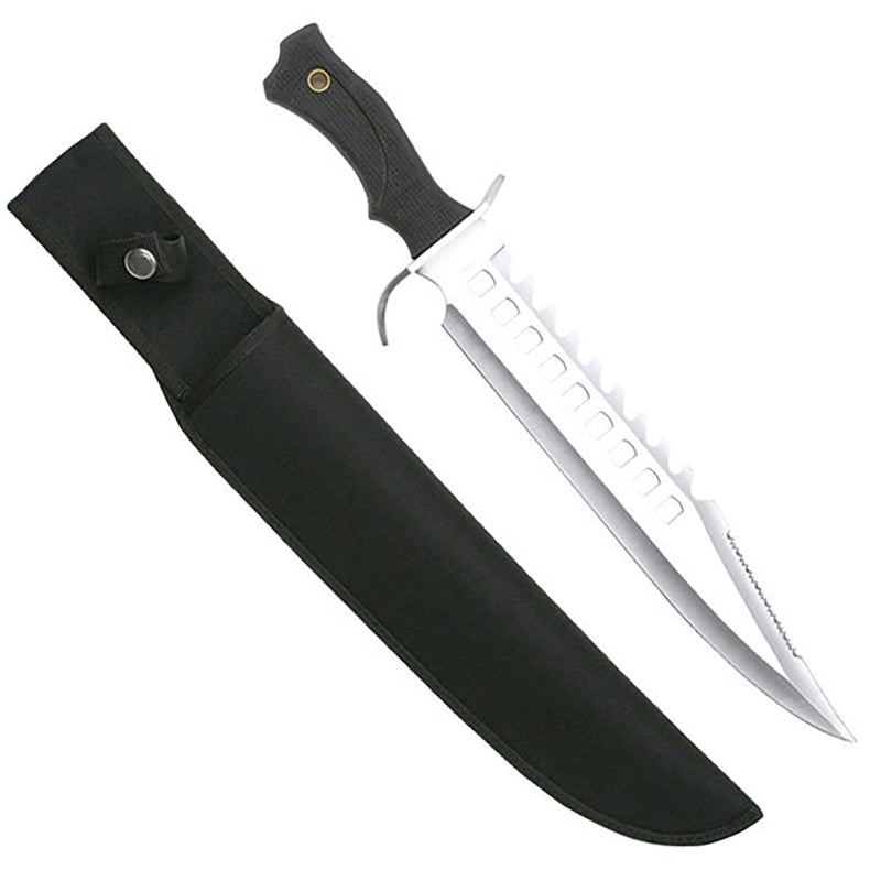 Blades USA 16.5" Silver Bowie Knife